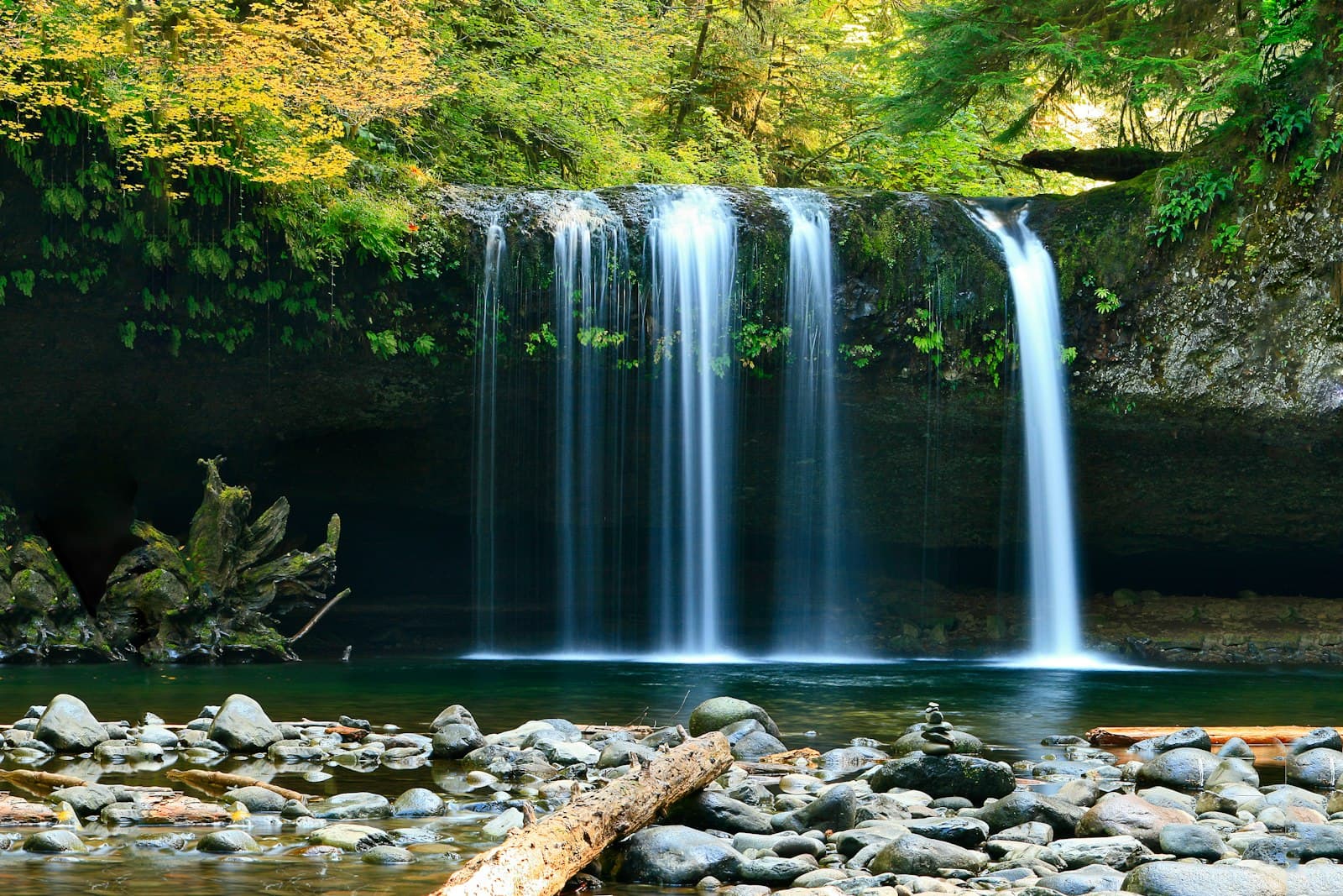 Waterfall trail inside Connestee Falls